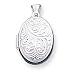 Sterling Silver Scroll Oval Locket image 2