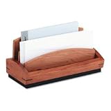 Rolodex 19390 Executive woodline ii 3 compartment desk sorter, 11w x 5-1/8d x 5-1/2h, cherry