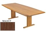 Conference Table 120 Inch Boat Shaped Walnut Finish