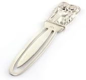 Thai Sterling Silver 925 Owl Bookmark Charming Book Read Plain Band