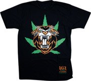 Roger Weed & Tigers Skateboard TShirt S [Black]
