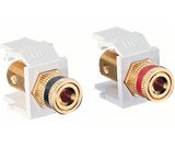 Leviton Gold Plated Solderless Binding Post - White
