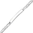 Sterling Silver Polished Engraveable Anchor Link ID Bracelet - 7 Inch