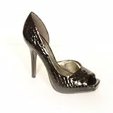 Jessica Simpson Josette Black Croc Leather