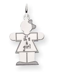 Genuine IceCarats Designer Jewelry Gift 14K White Gold Kid Charm