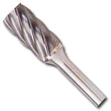 3/8 Dia. x 3/4 L NF Carbide Bur, Cylinder Shape for Non-Ferrous Materials