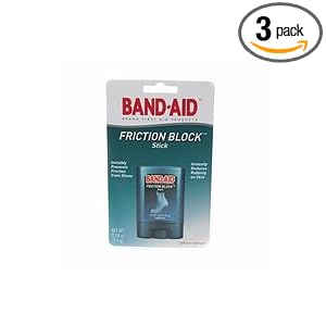 Band Aid Brand Friction Block Stick .34oz, Boxes (Pack of 3) by Band-Aid