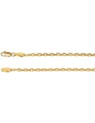2.5 mm Diamond Cut Cable Chain 14K Yellow 7 Inch Ch525