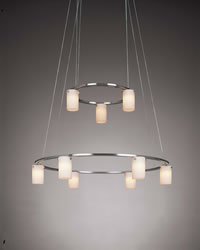 George Kovacs Brushed Nickel Nine Light Chandelier
