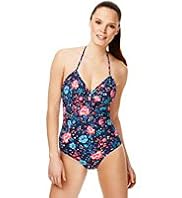 Halterneck Floral Swimsuit
