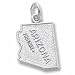 Phoenix, Arizona Charm in White Gold title=