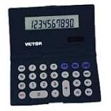Pocket Calculator with Compact Case, 10 DGT LCD, Non-Slip Rubber Keys, Date/Time VCT909