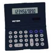 Click here to buy Pocket Calculator with Compact Case, 10 DGT LCD, Non-Slip Rubber Keys, Date Time VCT909 by Victor.