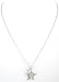 Double Side Whimsical Starman Pendant in Sterling Silver with Citrine Gemstone Beads on an 18" Rhodium and Sterling Bead Bar Chain, #8112 image 1
