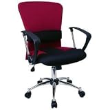 Mid-Back Burgundy Mesh Chair [LF-W23-RED-GG]