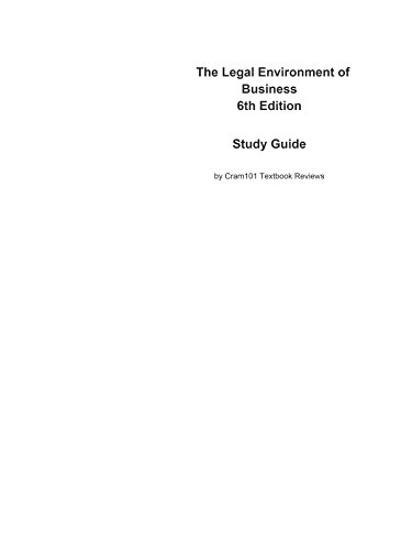 e-Study Guide for The Legal Environment of Business, textbook by Nancy K. Kubasek: Business, Business law