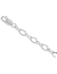 8" Polished "Figure Eight" Charm Bracelet Sterling Silver Baby Sister Friendship