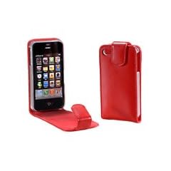 MaryCom PREMIUM QUALIT�T Leder Handytasche rot f�r Apple iPhone 4G 4S Smartphone + gratis Displayschutzfolie / LTR I4G