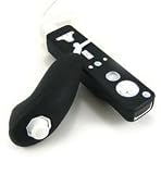 Nintendo Wii Remote and Nunchaku Controller Black Premium Silicone Skin Case Cover (Remote and Nunchaku NOT Included)
