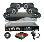 4 Channel DVR & 4 CCTV CCD LED Cameras Security System D2014GA+SYL-810