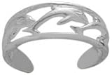 10 Karat White Gold Dolphin Toe Ring