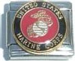 Clearly Charming Marine Corps Crest Seal Italian Charm Bracelet Link