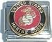 Clearly Charming Marine Corps Crest Seal Italian Charm Bracelet Link