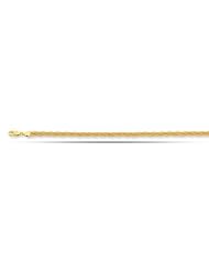 14K Yellow Gold Braided Foxtail Chain Ladies Anklet (10 Inches)