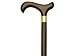 Walking Cane w/ Walnut Derby Handle and Brass Band, 42"