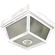 Heath Zenith SL-4305-WH Motion-Activated Five-Sided Porch Light, White Brass with Frosted Glass