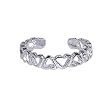 Nickel Free Sterling Silver Antique Finish Open Hearts Toe Ring