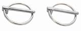 Hood Pin Clip Torsion Pin Chrome Plated Steel 2 Per Package