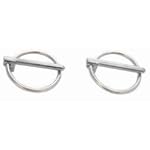 Hood Pin Clip Torsion Pin Chrome Plated Steel 2 Per Package