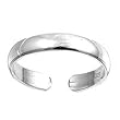 Sterling Silver Plain Toe Ring - Round Surface - 3mm Band Width