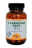 Country Life Acetyl L-Carnitine Vegi Caps 500mg (60 caps)( Eight Pack)