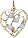 Tree of Life Open Heart with Pearls, 14K Gold Charm
