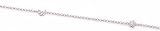 14kt White Gold Diamond Heart, Moon, Star Anklet- DS1096