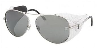 Click here to buy Chanel Sunglasses 4192Q SILVER WHITE SILVER MIRROR 4454D by Chanel.