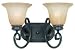 Lafleur - 2 Light Bathroom Vanity Lighting Fixture - Blacksmith Bronze - Sculpted Tea Stone Glass - B6567