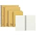 National Brand Brown Board Cover Notebook, College with Margin, 1-Subject, Green Paper, 11 x 8.875 Inches, 80 Sheets (33068)