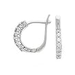 14k White Gold & Diamond Hinged Hoop Earrings (0.33ctw)