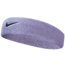 Nike Tennis Swoosh Headband (One Size Fits Most, Iron Purple/Black)