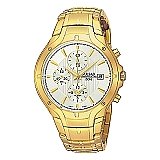 Pulsar Mens Alarm Chronograph Gold-Tone Stainless Steel Watch #PF3686 by Pulsar