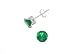 Sterling Silver 3mm Round CZ Fashion Birthstone Earring in 4 Prong Setting, May