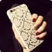 iPhone 6 / iPhone 6S Case, Moonmini Baroque Retro Court Lace Pattern Texture Hard Plastic Clear Case for iPhone 6 / iPhone 6S 4.7 Inch Damask (White)