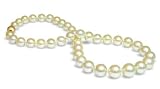 10 x 12.8mm cream color Australian south sea cultured pearl necklace 18