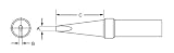 Weller PTH6 0.031 x 0.62 x 600 Deg. PT Series Screwdriver Tip for TC201 Series Iron