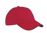 Port & Company - Washed Twill Sandwich Cap Red/Navy-OSFA