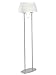 Twin Pole ENERGY STAR  White Fabric Shade Floor Lamp