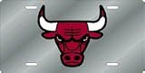 Chicago Bulls Silver Laser Cut License Plate